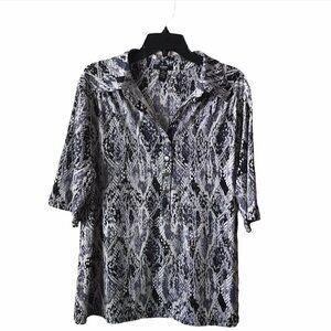 Alfani Women Geometric Print Blouse - Size XXL
